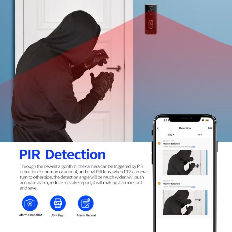 ESCAM V5 TUYA 1080P Intelligent Two-Way Voice Night Vision Wireless Doorbell, V5 ESCAM V5 TUYA 1080P Intelligent Two-Way Voice Night Vision Wireless Doorbell, V5